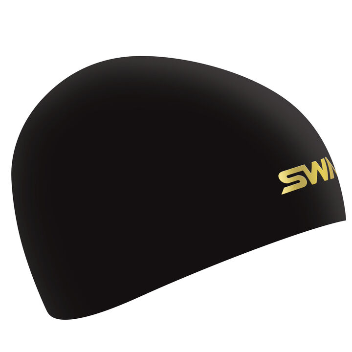 SA-10S Black silicone swim cap