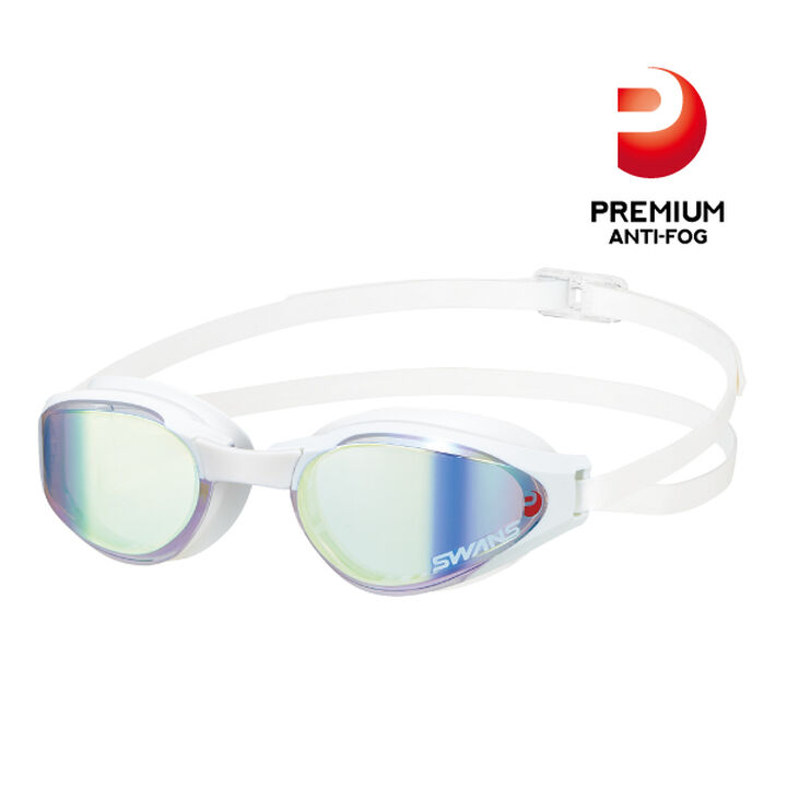 SWANS ASCENDER SR-81MPAF Clear Lens x Yellow Mirror SWIM GOGGLE