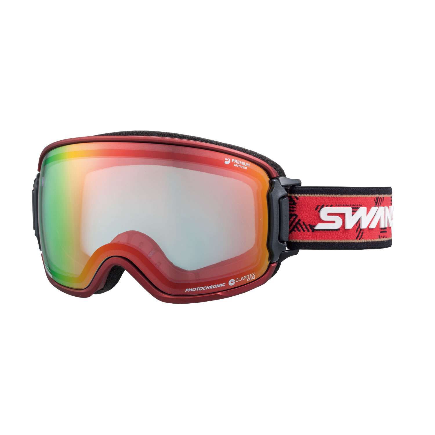 RIDGELINE MIT red mirror x Photochromic light smoke/TI/R | SWANSⓇ